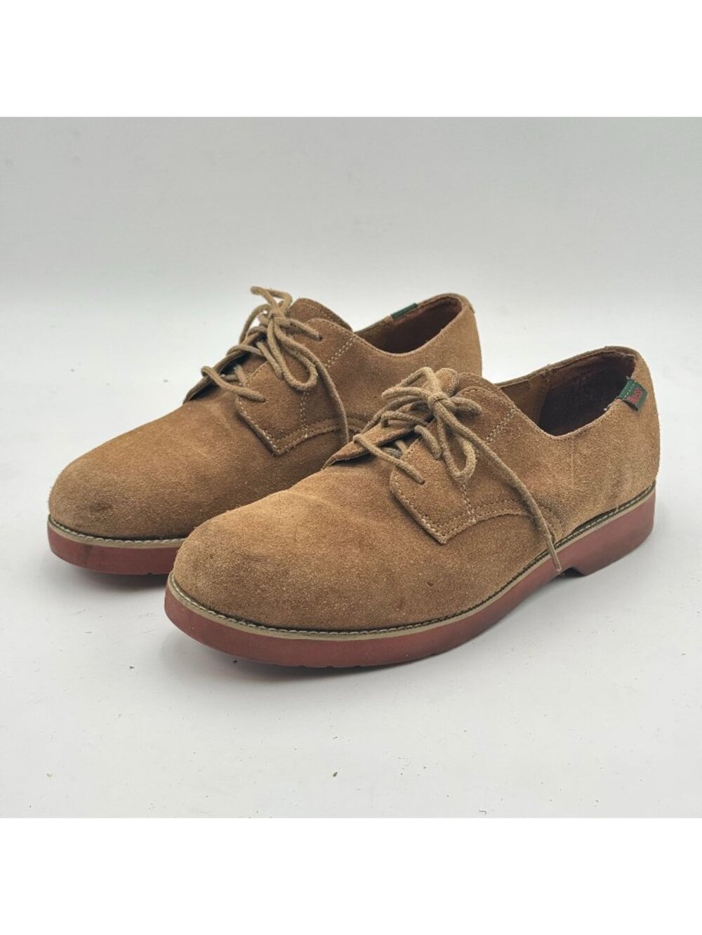 Vintage GH Bass Exeter Suede Leather Buck Shoes Mens 11 Brown Preppy Office Y2K